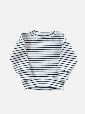 Bluza bawełniana oversize w paski dla chłopca