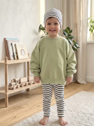 Bluza bawełniana oversize w kolorze pistacji dla chłopca