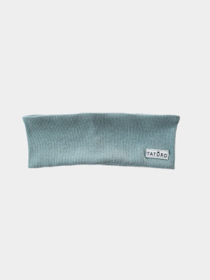 Opaska bawełniana jasnoniebieska basic dusty blue dla dziewczynki