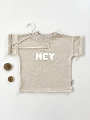 T-shirt beżowy bawełniany dla chłopca
