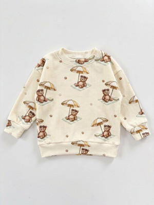 Bluza oversize prążkowana summer bear