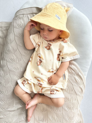 T-shirt prążkowany summer bear