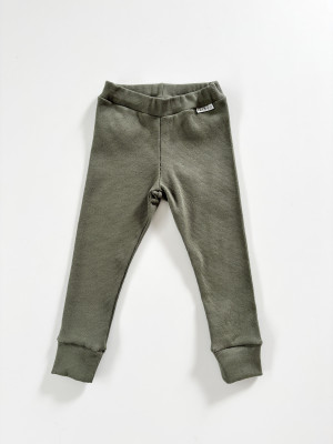 Legginsy basic prążkowane agave