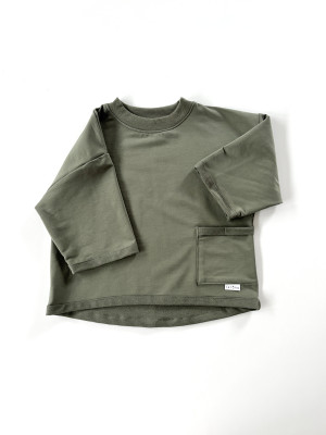 Bluza street oversize z kieszonką agave