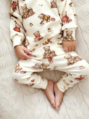 Legginsy prążkowane forest bear