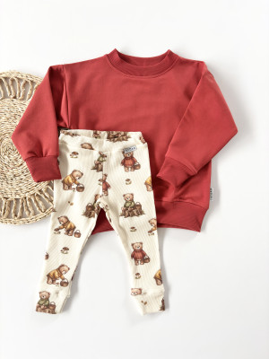 Komplet bluza dresowa chili + legginsy forest bear