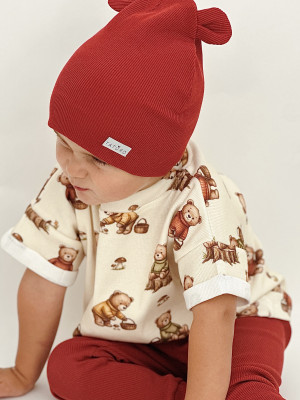 T-shirt prążkowany forest bear