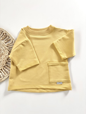 Bluza street oversize z kieszonką honey