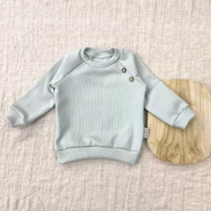 Bluza miętowa prążkowana dla dzieci