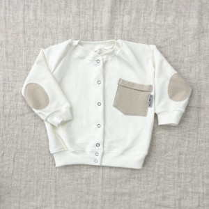 Bluza ecru rozpinana dla chłopca