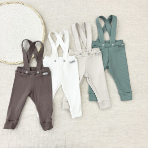Legginsy z szelkami prążkowane dla dzieci