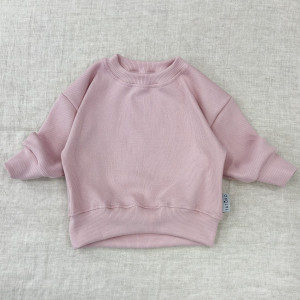 Bluza różowa prążkowana dla dzieci
