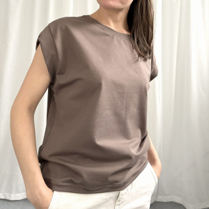 Bluzka damska oversize czekoladowa