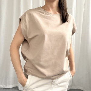 Bluzka damska oversize latte