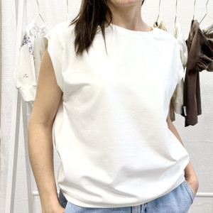Bluzka damska oversize ecru