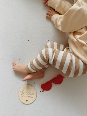 Legginsy prążkowane dla dziewczynki