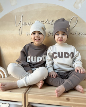 Bluza bawełniana oversize z napisem CUDO dla dzieci