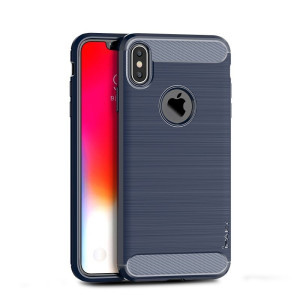 Slim Carbon Skal iPhone XS Max Blå