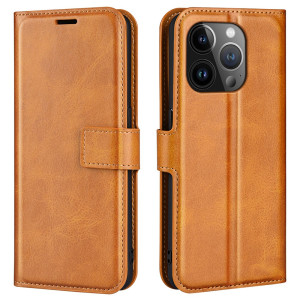 iPhone 15 Pro Wallet Läder Cognac