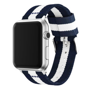 Nylonarmband Apple Watch 42/44/45/49 mm Blå/Vit