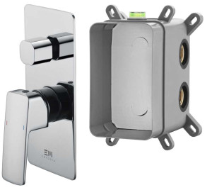 Outlet: Emporia Teo 02042chr Bateria Wannowo-prysznicowa Podtynkowa , Z Boxem 2-wyjściowym , Chrom