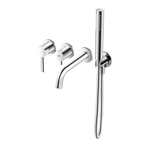 Emporia Fly 03032chr Bateria Wannowa Podtynkowa , 4-otworowa Z Boxem I Zestawem Prysznicowym , Chrom