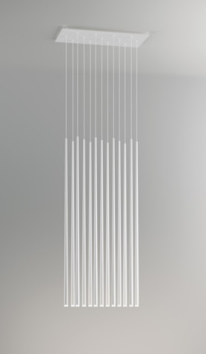 Outlet: Vibia Slim 093703/1a Lampa Wisząca, Kolor Biały Lakier (włókno)