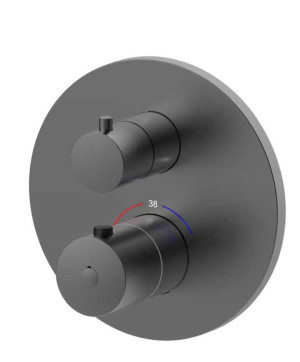 Emporia Ori 08043bn Bateria Wannowo-prysznicowa Termostatyczna , Podtynkowa , Z Boxem 3-wyjściowym , Gun Metal