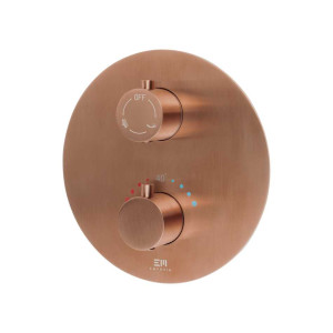 Emporia Fly 03043brg Bateria Wannowo-prysznicowa Termostatyczna , Podtynkowa , Z Boxem 2-wyjściowym , Miedź Szczotkowana