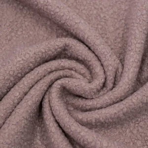 Konsultacje z krawcową - Tkanina boucle oslo płaszczowa kolor jasny róż TextileClub 