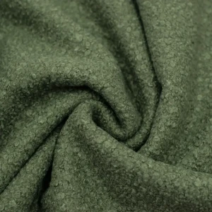Konsultacje z krawcową - Tkanina boucle oslo płaszczowa kolor oliwka TextileClub 