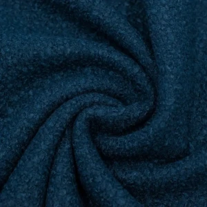 Konsultacje z krawcową - Tkanina boucle oslo płaszczowa kolor granatowy TextileClub 