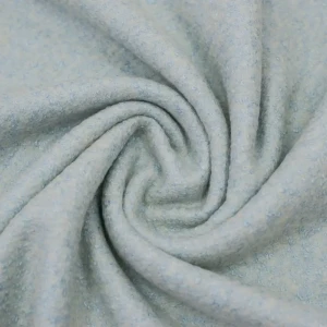 Konsultacje z krawcową - Tkanina boucle kolor błękitno szary melanż TextileClub 