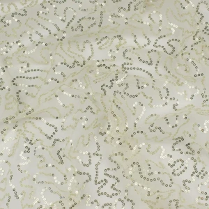 Konsultacje z krawcową - Cekiny na tiulu wanilia TextileClub 