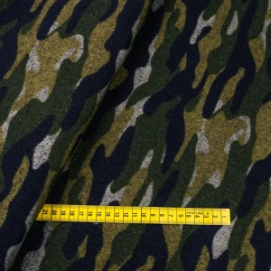 Konsultacje z krawcową - Dzianina swetrowa wzór moro w odcieniach zieleni TextileClub 