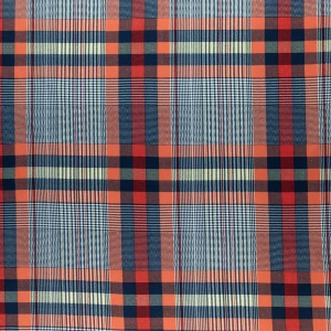 Konsultacje z krawcową - Dzianina ity wzór krara odcienie pomarańczowego TextileClub 