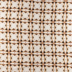 Konsultacje z krawcową - Szyfon jedwabny wzór geometryczny kolor kremowy TextileClub 