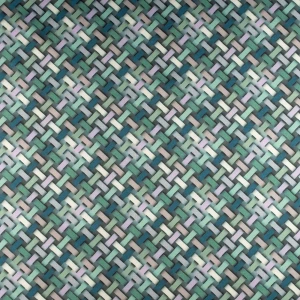 Konsultacje z krawcową - Szyfon jedwabny wzór plecionka odcienie zielonego TextileClub 