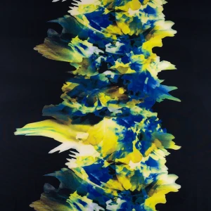 Konsultacje z krawcową - Barbie marchiano wzór mazany pas na czarnym tle TextileClub 