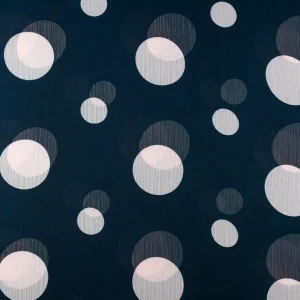 Konsultacje z krawcową - Tkanina szyfon wzór różowe grochy na granatowym tle TextileClub 