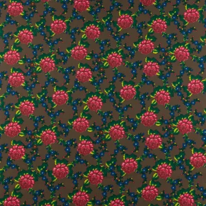 Konsultacje z krawcową - Barbie marchiano wzór ludowy na brązowym tle TextileClub 