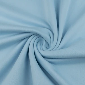 Konsultacje z krawcową - Dzianina bawełniana organiczna kolor błękitny TextileClub 