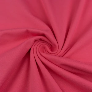 Konsultacje z krawcową - Dzianina bawełniana organiczna kolor koralowy TextileClub 