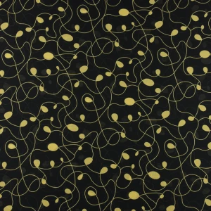 Konsultacje z krawcową - Tkanina szyfon wzór beżowy łańcuszek czarne tło TextileClub 