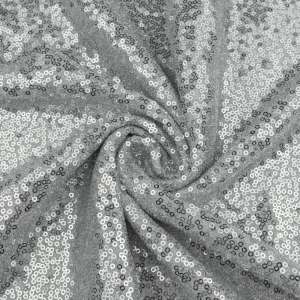 Konsultacje z krawcową - Dzianina cekiny kolor srebrny TextileClub 