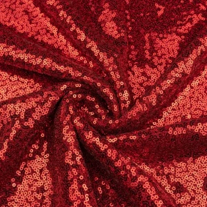 Konsultacje z krawcową - Dzianina cekiny - czerwona TextileClub 