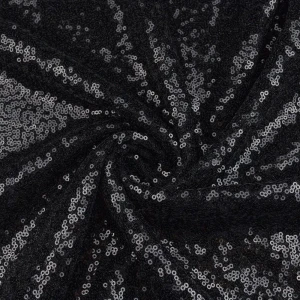 Konsultacje z krawcową - Dzianina cekiny kolor czarny TextileClub 