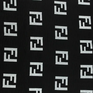 Konsultacje z krawcową - American krepa wzór typu fendi kolor czarny TextileClub 