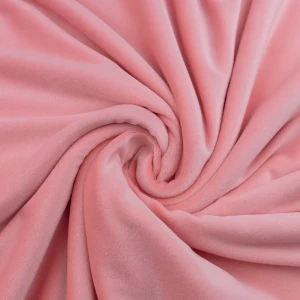 Konsultacje z krawcową - Dzianina welurowa soft kolor różowy TextileClub 