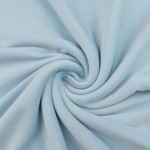 Konsultacje z krawcową - Dzianina welurowa soft kolor błekitny TextileClub 